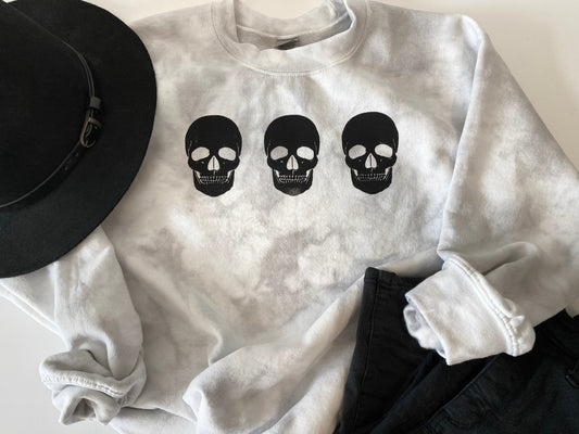 Skull Tie Dye Crewneck