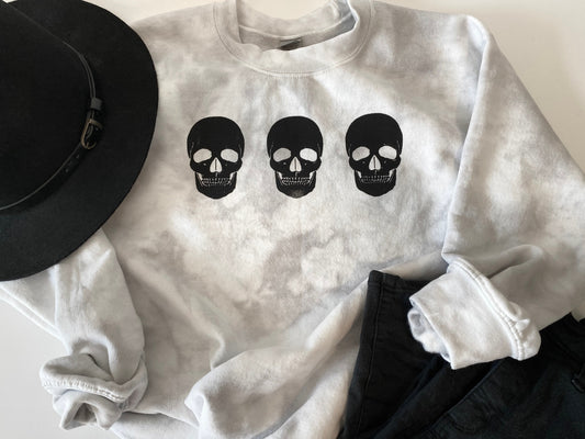 Skull Tie Dye Crewneck