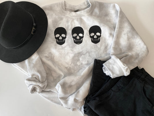 Skull Tie Dye Crewneck