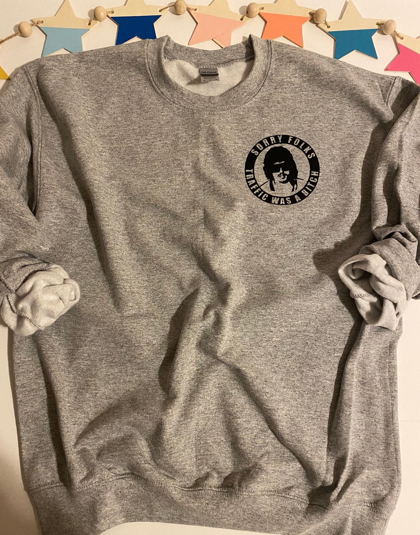 Questions and Concerns, Traffic Was a Bitch Josh Crewneck